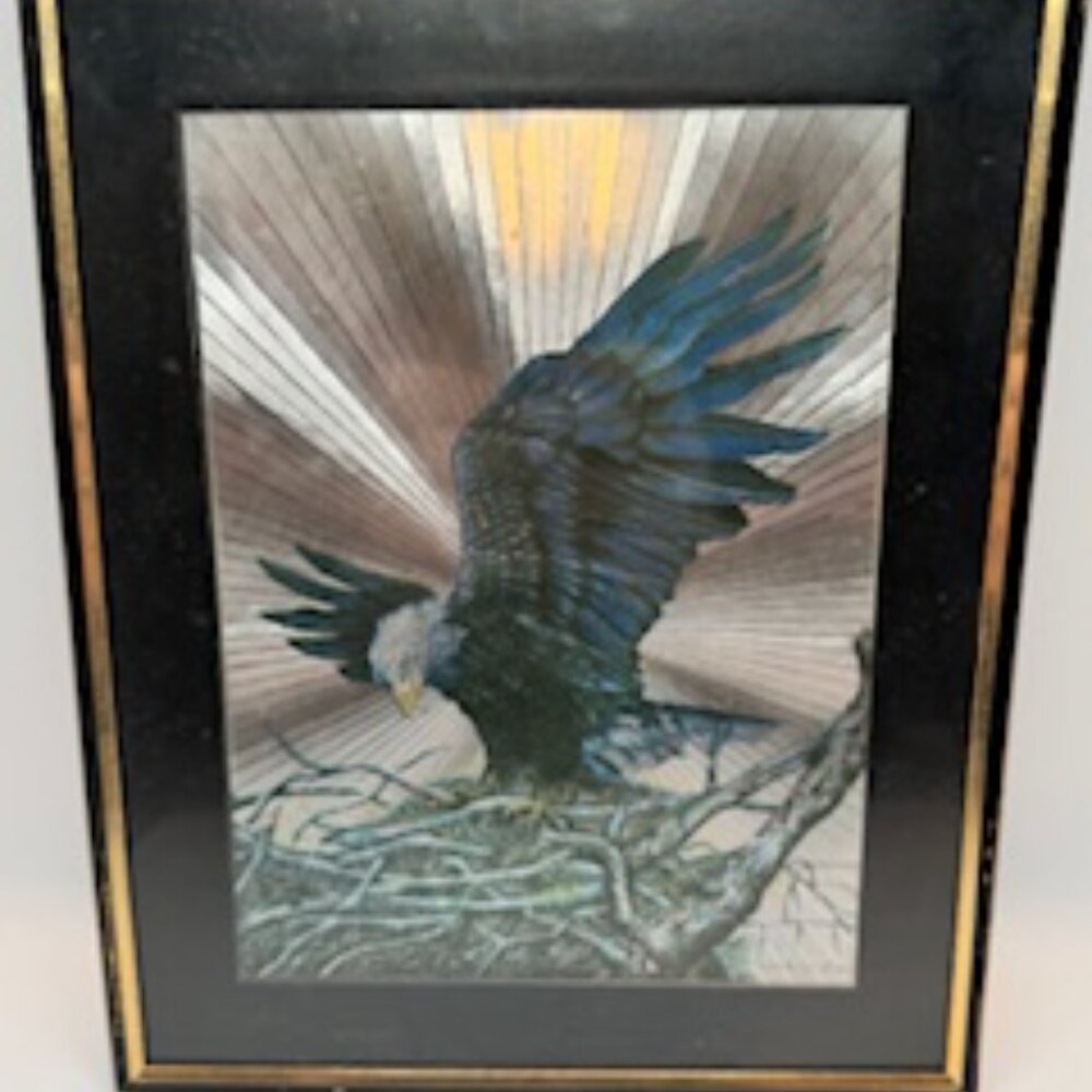Eagle Sunburst Reflective Wall Pictures - Set of 2 - Picture 2 of 4